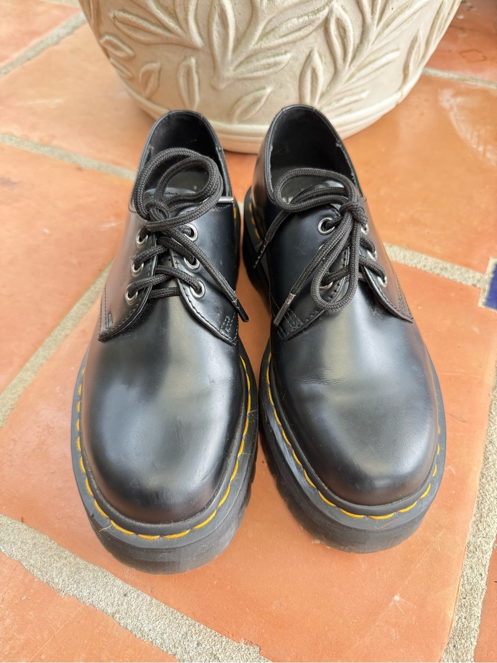 Dr. Martens 1461 Quad Platform Oxfords Black US 7 - Picture 3 of 12